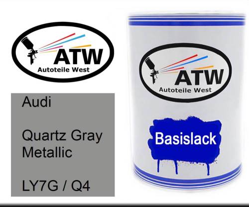 Audi, Quartz Gray Metallic, LY7G / Q4: 500ml Lackdose, von ATW Autoteile West.